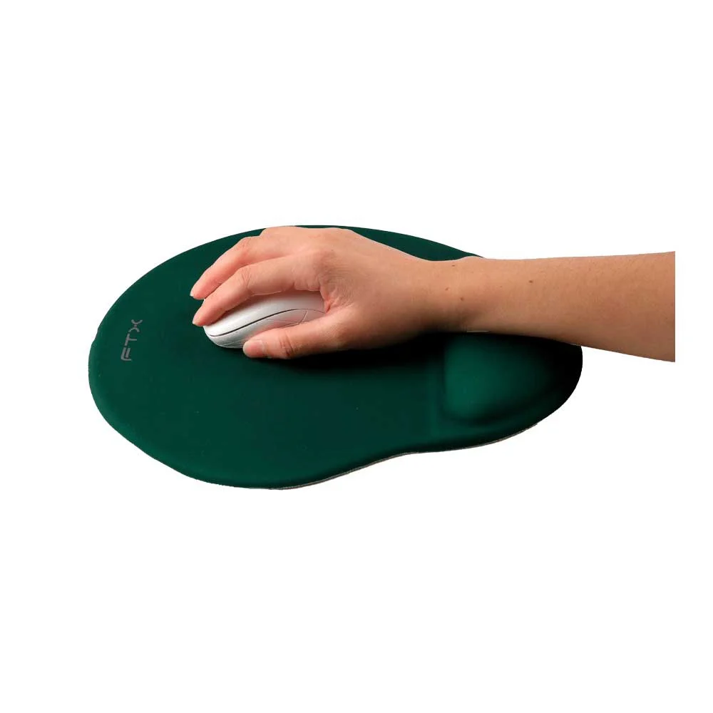 MOUSE PAD FTXMPG01-GR 31X27CM CON APOYO DE MUÑECA EN GEL VERDE - Vista 4
