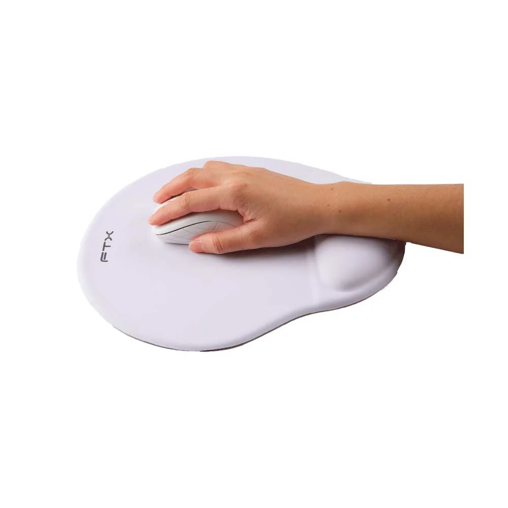 MOUSE PAD FTXMPG01-WH 31X27CM CON APOYO DE MUÑECA EN GEL BLANCO - Vista 4