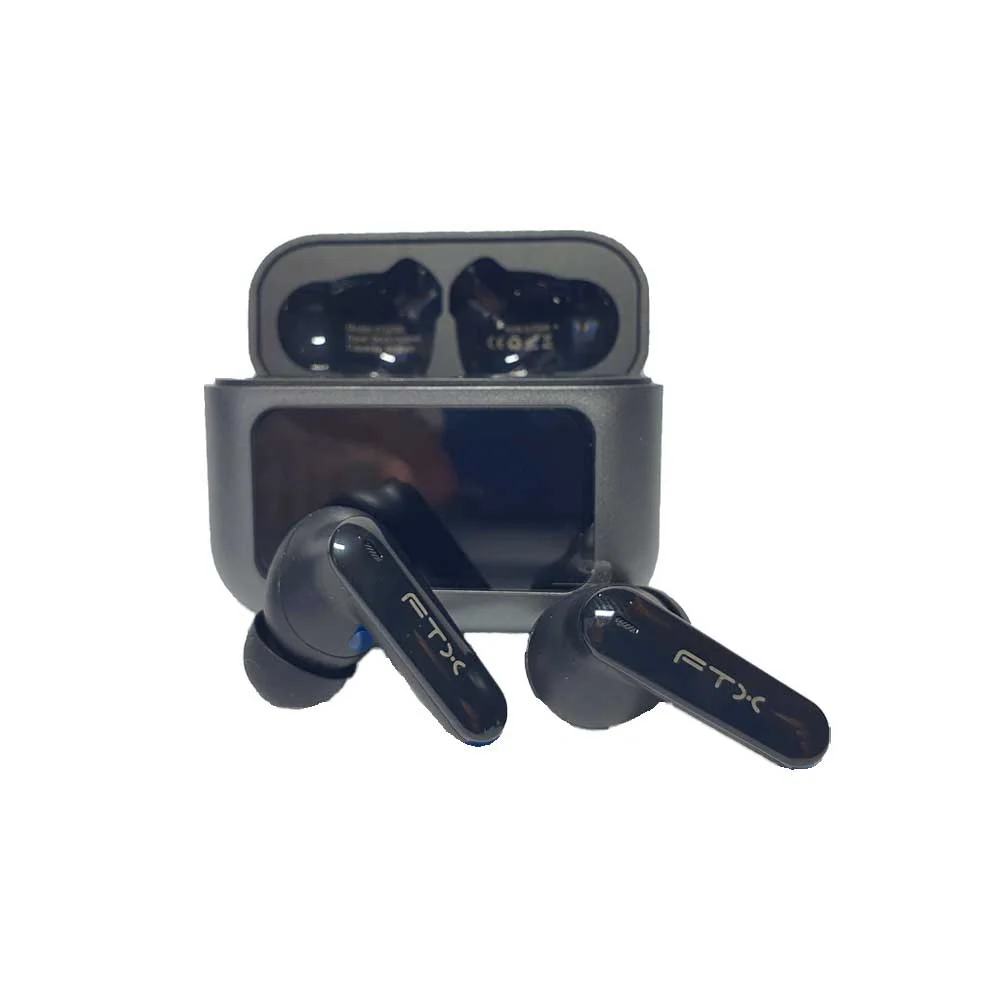 AURICULAR CON MICROFONO FTX E56L-GY BT/MIC/ANC/TOUCH/IPX6 GRIS C/PANT LED - Vista 3