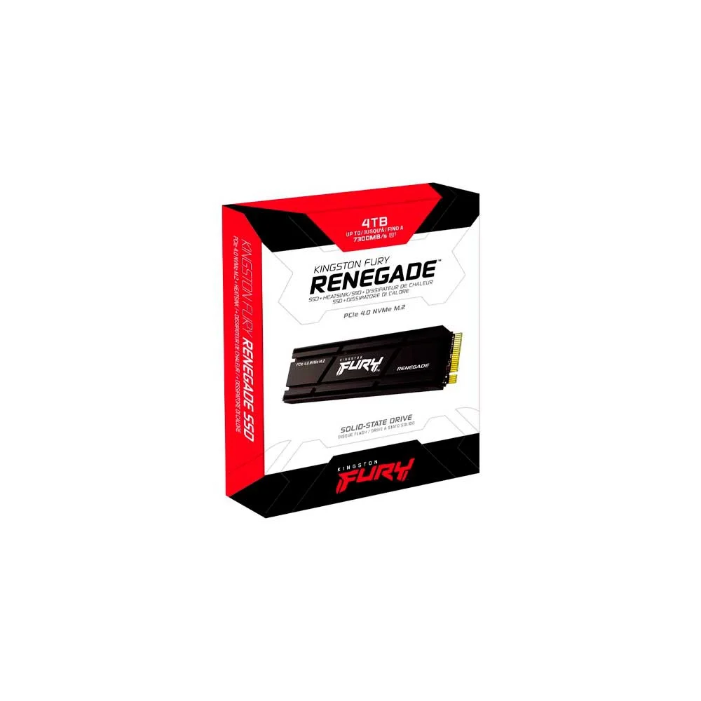 SSD M.2 NVME 4TB KINGSTON FURY RENEGADE C/DISIPADOR TERMICO SFYRDK/4000G 7300/7000 PCIE4.0 - Vista 3