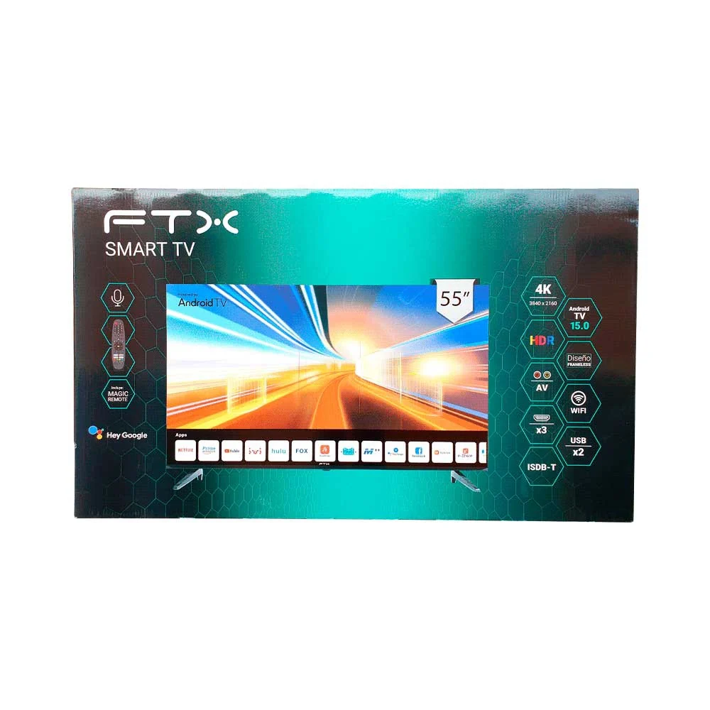 TELEVISOR 55" FTX55UHD5V1 4K UHD DIG/SMART/3HDMI/2USB/RED/AND15 + MAGIC REMOTE BORDE INFIN - Vista 2