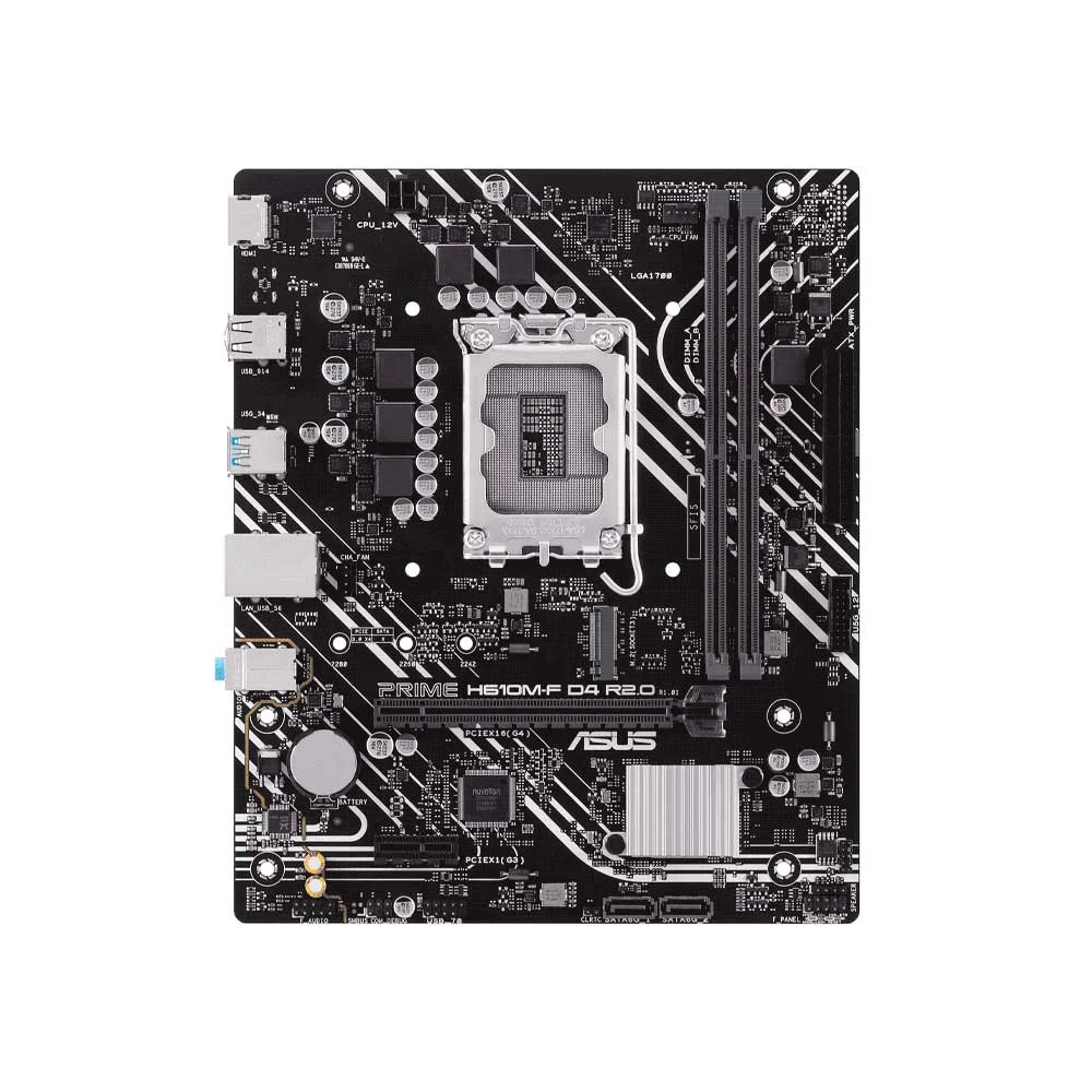 PLACA MADRE ASUS 1700 H610M-F D4 R2.0 PRIME S/R/HDMI/M2/USB3.2/MATX - Vista 2