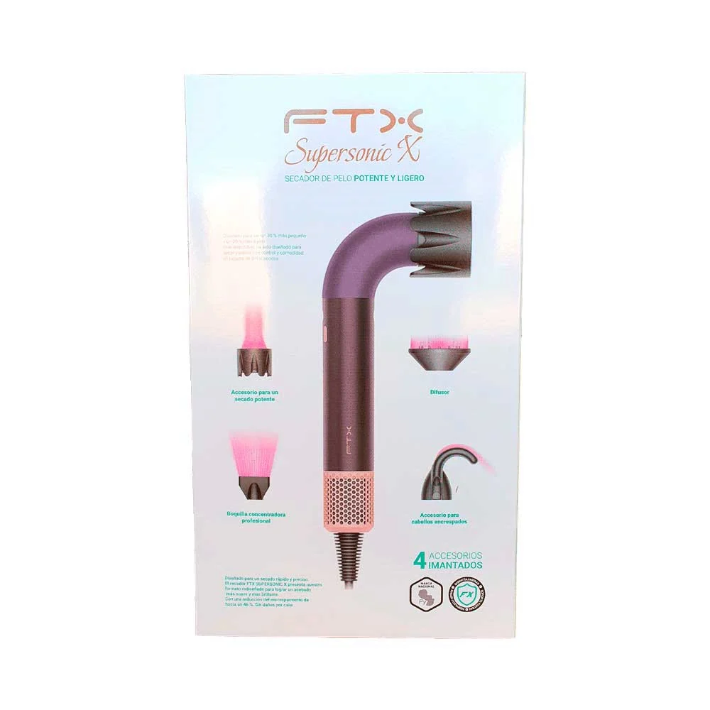SECADOR DE CABELLO FTX SUPERSONIC X 1700W 220V LILA - Vista 3
