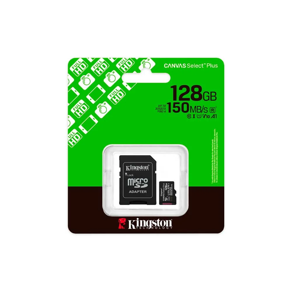 MEMORIA MICRO SD KINGSTON 128GB CANVAS SELECT PLUS SDCS3/128GB 150/- - Vista 3
