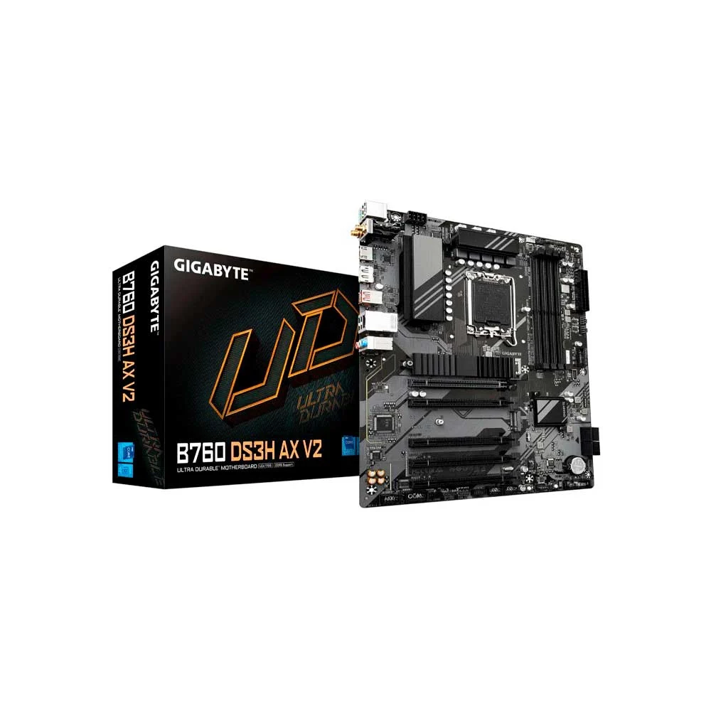 PLACA MADRE GIGABYTE B760 DS3H AX V2 S/R/HDMI/DP/2M2/DDR5/WIFI/USB/ATX