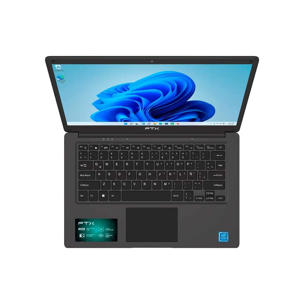 NOTEBOOK FTX N14-C2564ES CEL 1.1/4G/256SSD/W11H/14" HD/RJ-45/NEGRO + FUNDA - Vista 2