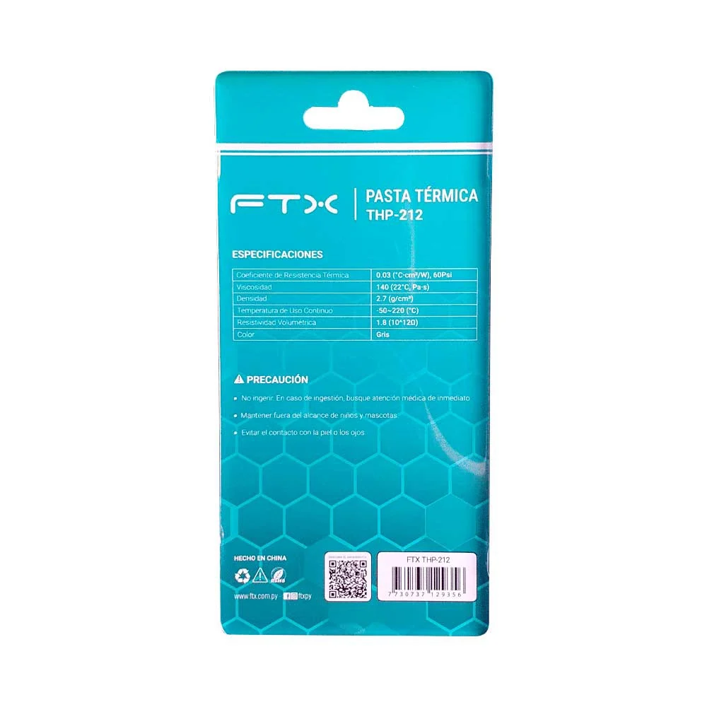 PASTA TERMICA FTX 2 GR 1.2 W/M.K THP-212 - Vista 2