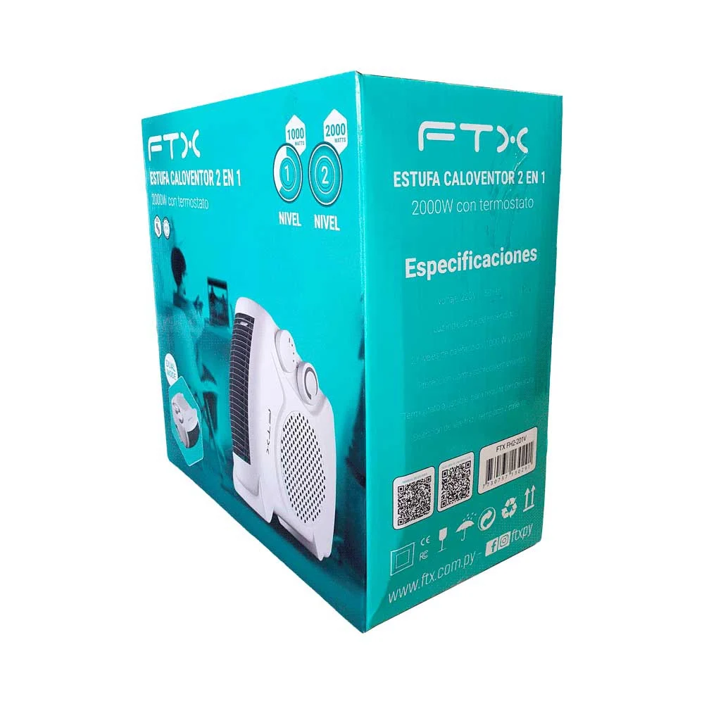 ESTUFA CALOVENTOR 2 EN 1 FTX 2000W FH2-201V BLANCO - Vista 5
