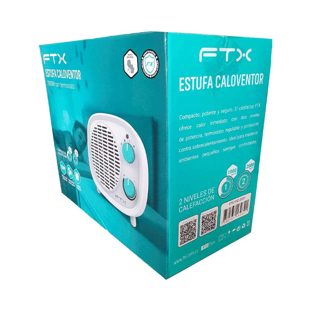 ESTUFA CALOVENTOR FTX 2000W FH2-202V BLANCO - Vista 5
