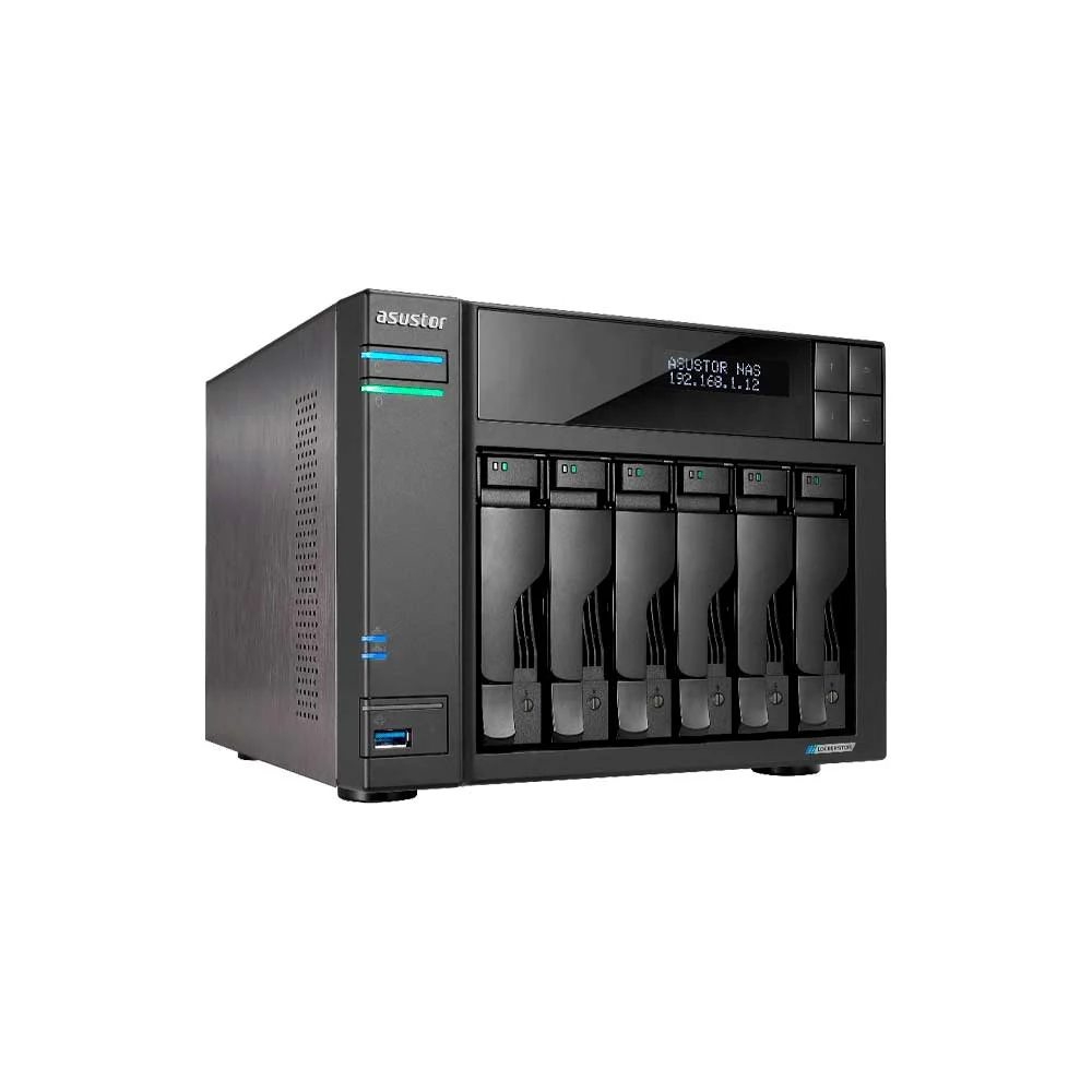 ALMACENAMIENTO NAS ASUSTOR AS6706T V2 QC 2.0/6BAY/8G/4 M.2/2-GBLAN/HDMI/2 USB3.2 - Vista 2