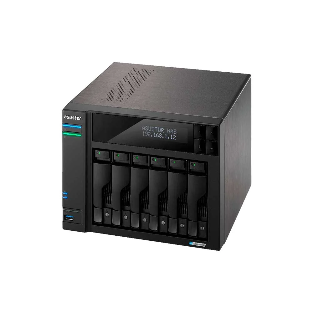 ALMACENAMIENTO NAS ASUSTOR AS6706T V2 QC 2.0/6BAY/8G/4 M.2/2-GBLAN/HDMI/2 USB3.2 - Vista 3