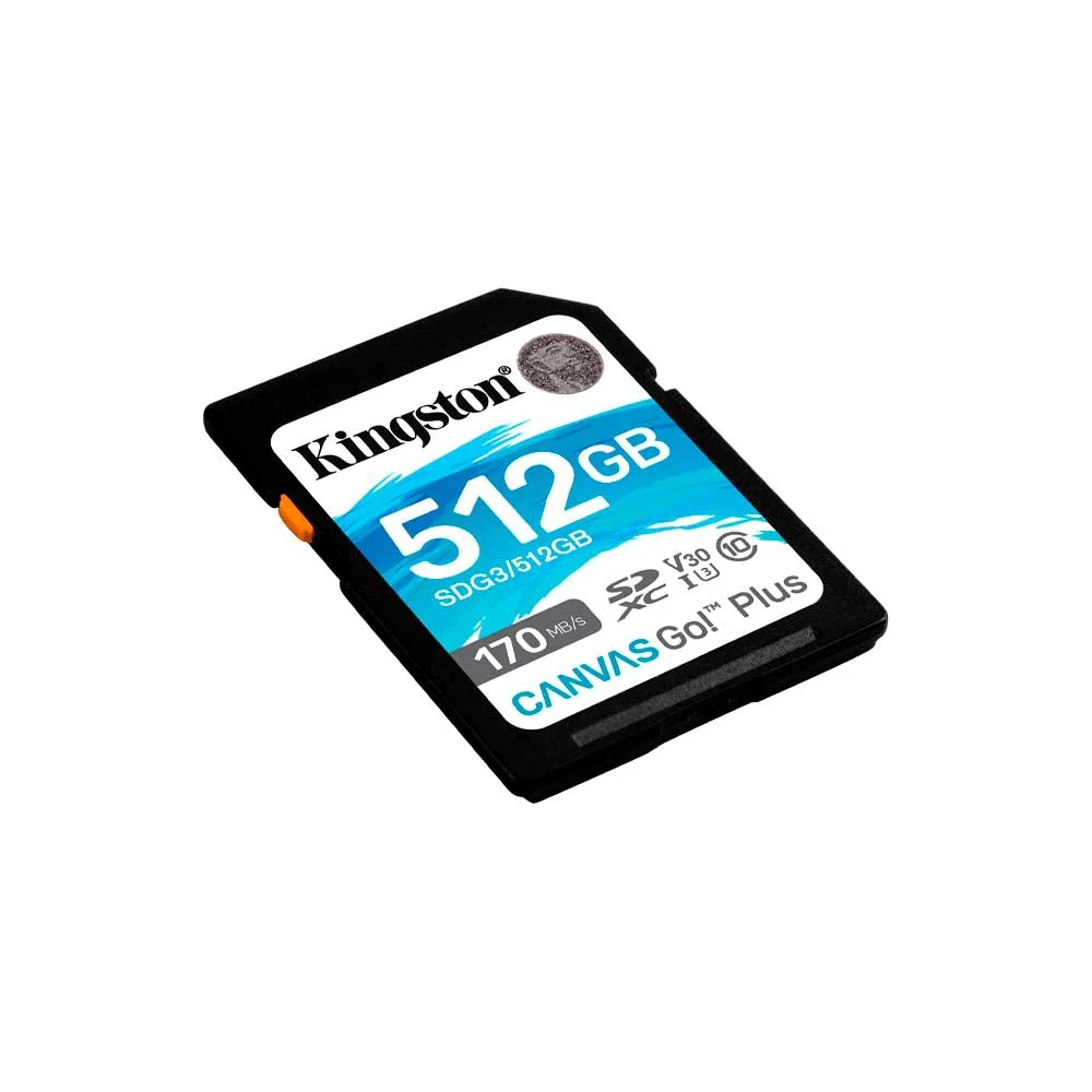 MEMORIA SD KINGSTON 512GB SDG3/512GB 170/90 CANVAS GO PLUS - Vista 2