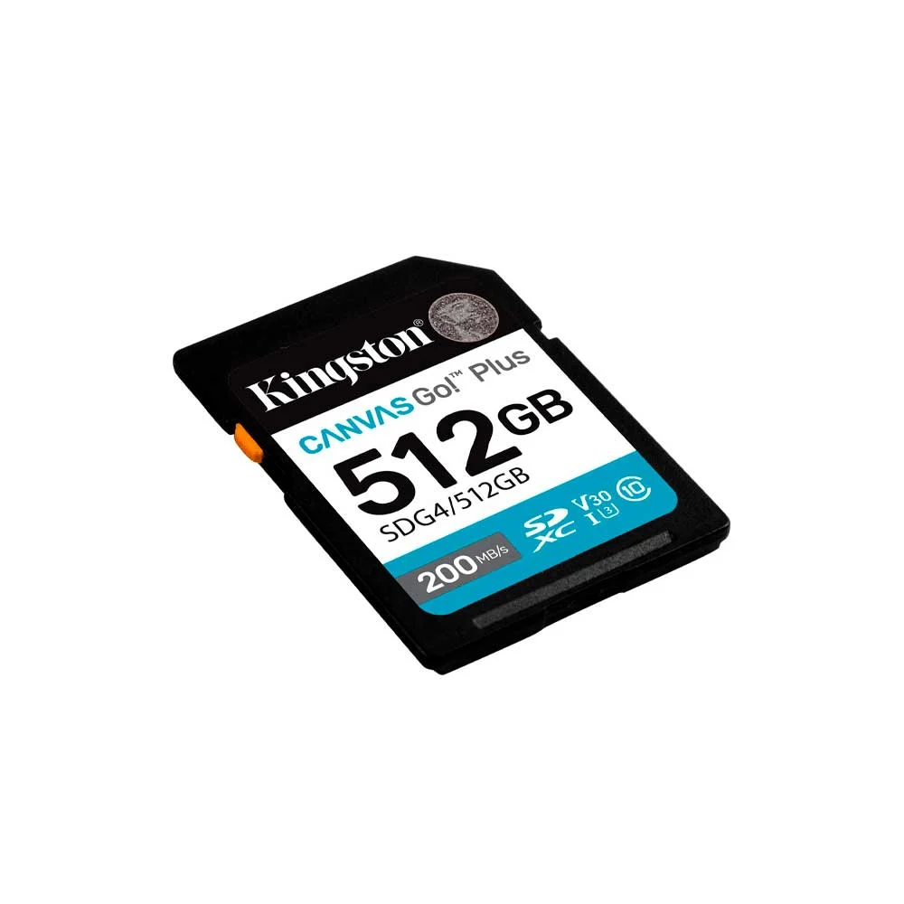 MEMORIA SD KINGSTON 512GB SDG4/512GB 200/160 CANVAS GO PLUS - Vista 2