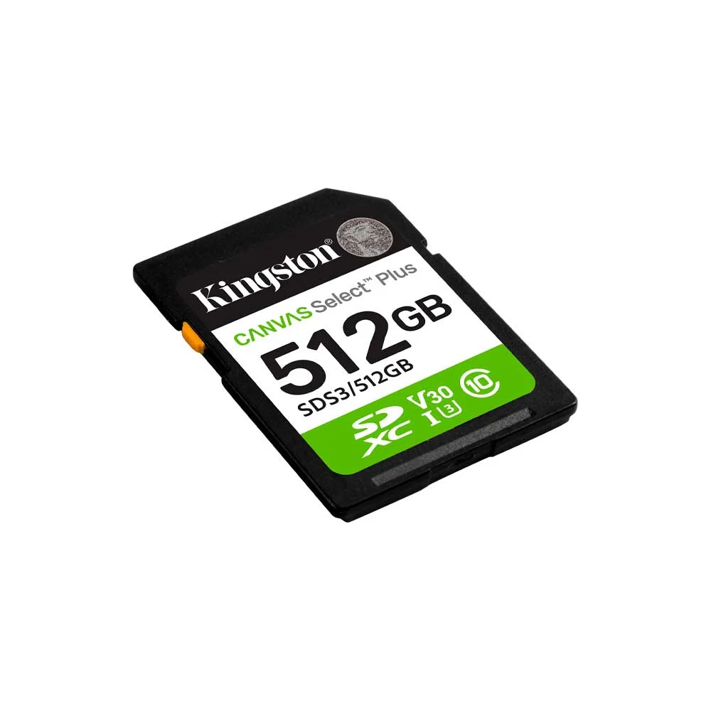 MEMORIA SD KINGSTON 512GB SDS3/512GB 150 CANVAS SELECT PLUS CLASS 10 - Vista 2