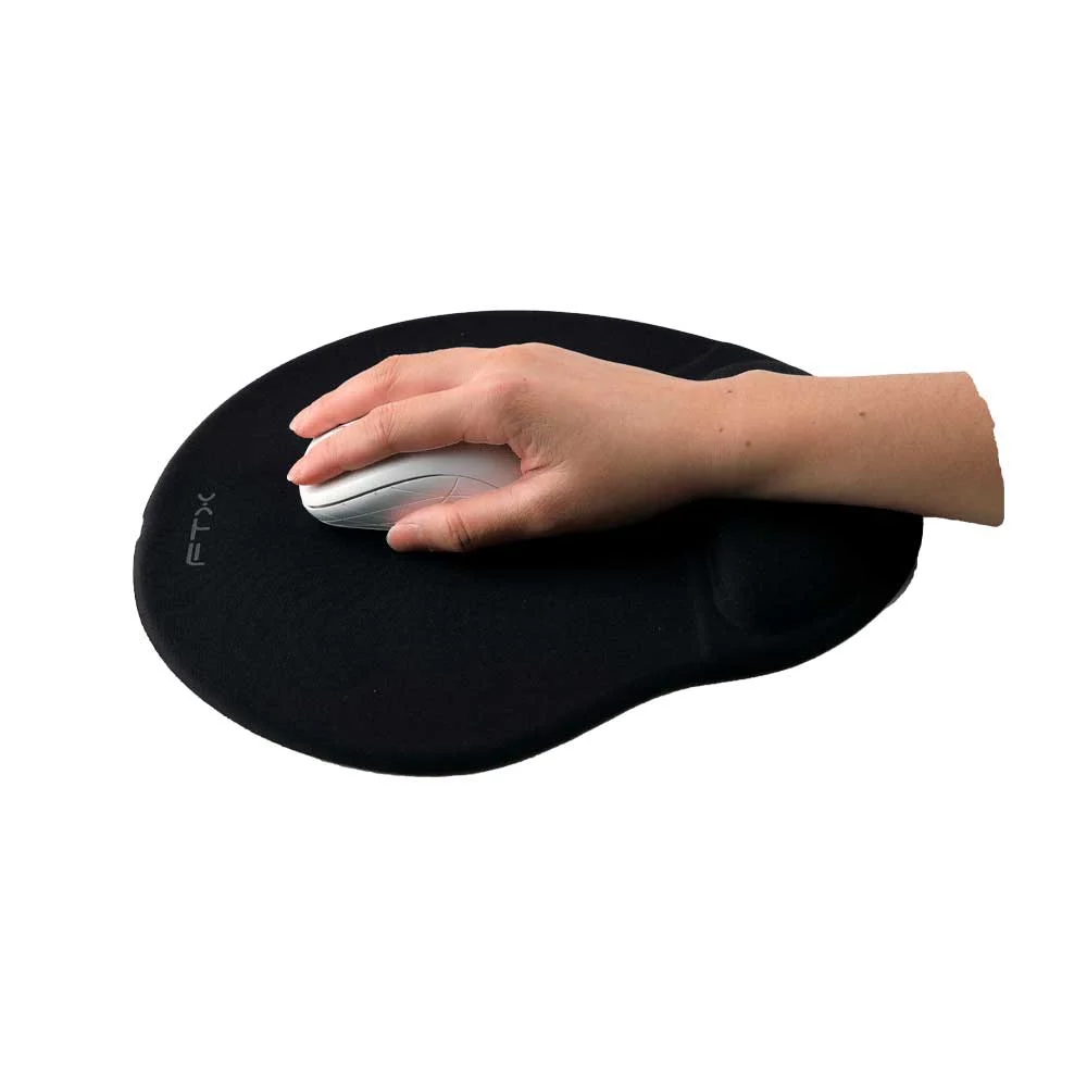 Mouse pad FTX negro con apoyo acolchado integrado para la muñeca y logotipo en la parte superior - Vista 4