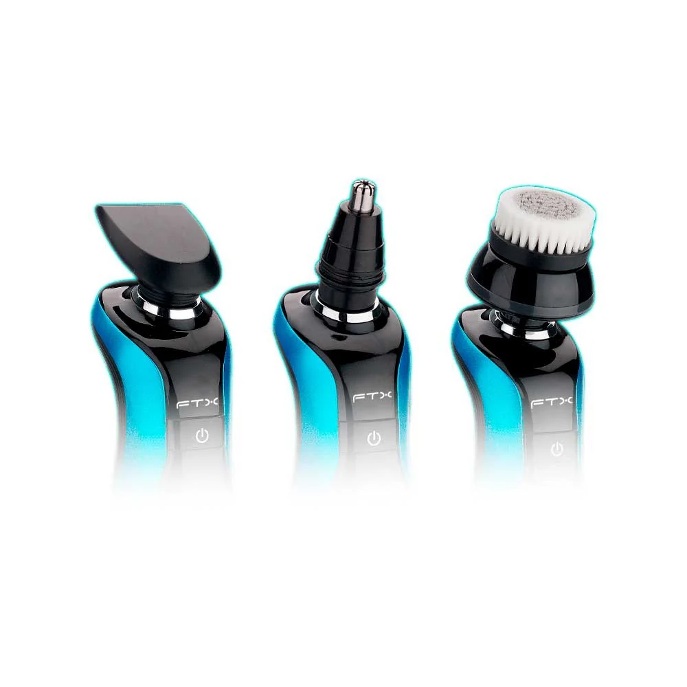 AFEITADORA INALAMBRICA 12 EN 1 FTX IPX6/RECARGABLE NEGRO Y AZUL ESH-300 - Vista 2