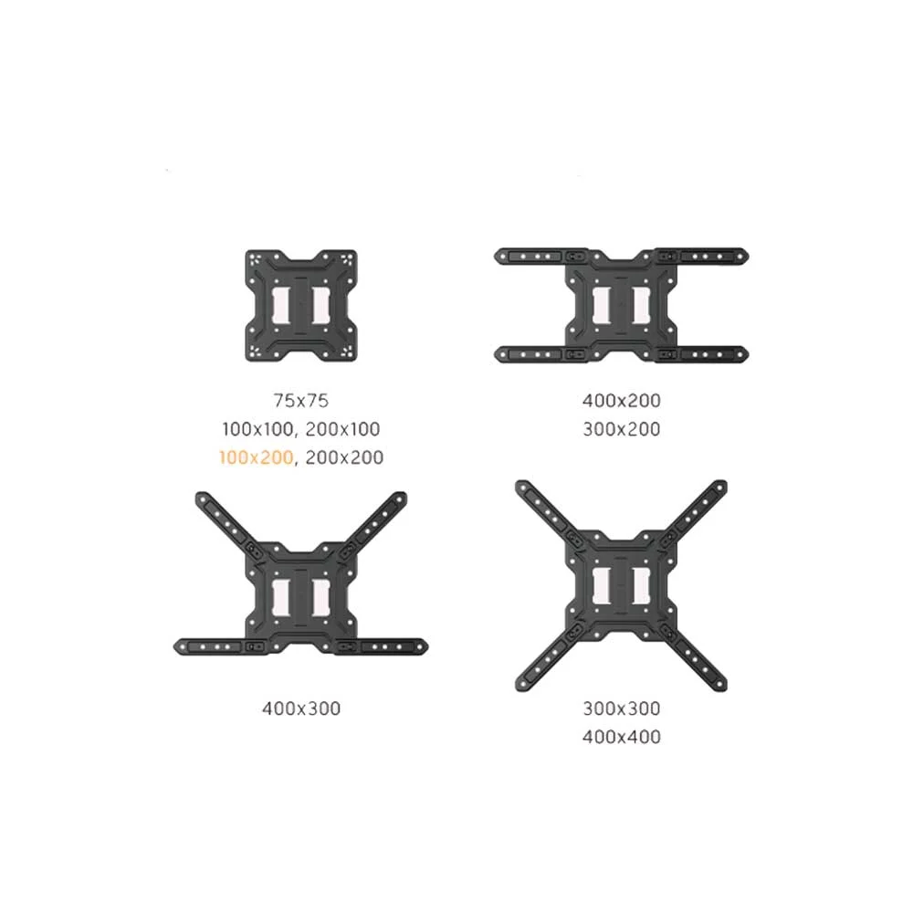 SOPORTE P/TV FTX 772 23" A 65" 30KG/INC5°/GIR90°/NEGRO - Vista 3