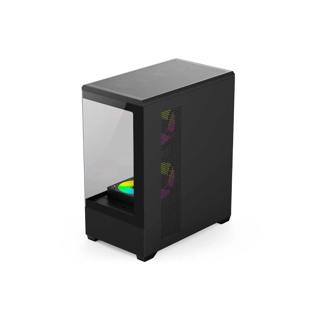 GABINETE GAMER FTX PCC-G9BK VIDRIO TEMP 3 FAN ATX/MATX/ITX NEGRO - Vista 2