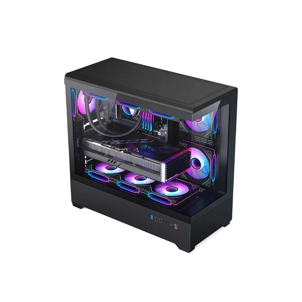 GABINETE GAMER FTX PCC-G11 VIDRIO TEMP 3 FAN EATX/ATX/MATX/ITX - Vista 2