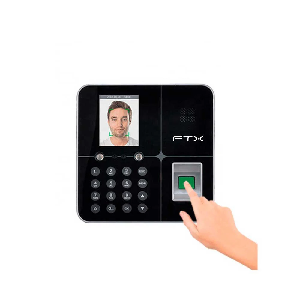 MARCADOR BIOMETRICO FTX RJ45/DE HUELLA/FACIAL FBM-01 NEGRO - Vista 2