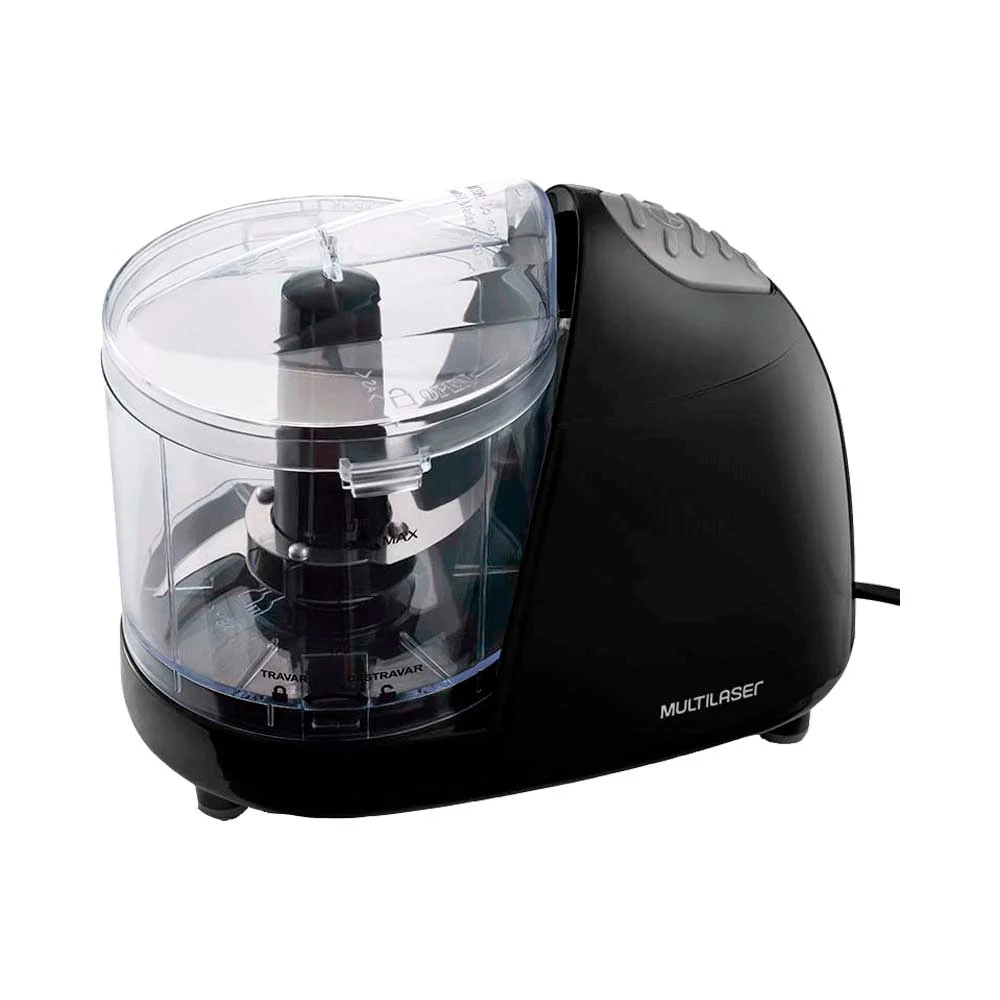 MINI PROCESADOR MULTILASER CE077EUR 100W 220V LAMINA INOXIDABLE NEGRO - Vista 2