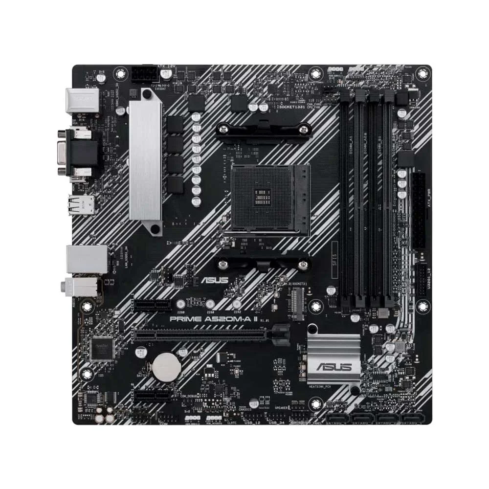 PLACA MADRE ASUS AM4 PRIME A520M-A II V/S/R/HDMI/DP/M.2/DDR4/MATX - Vista 3