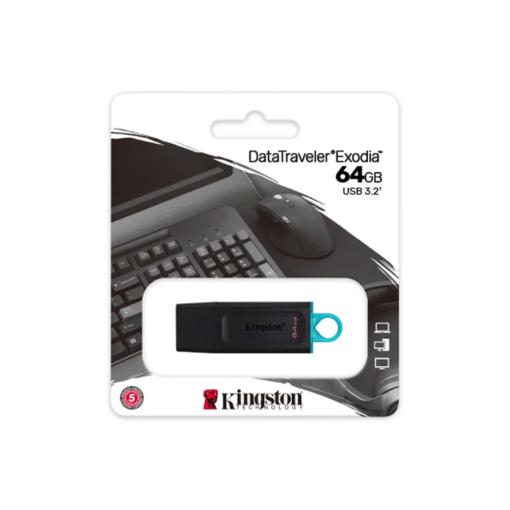 PENDRIVE KINGSTON DATATRAVELER EXODIA 64GB USB 3.2 DTX/64GB - Vista 3
