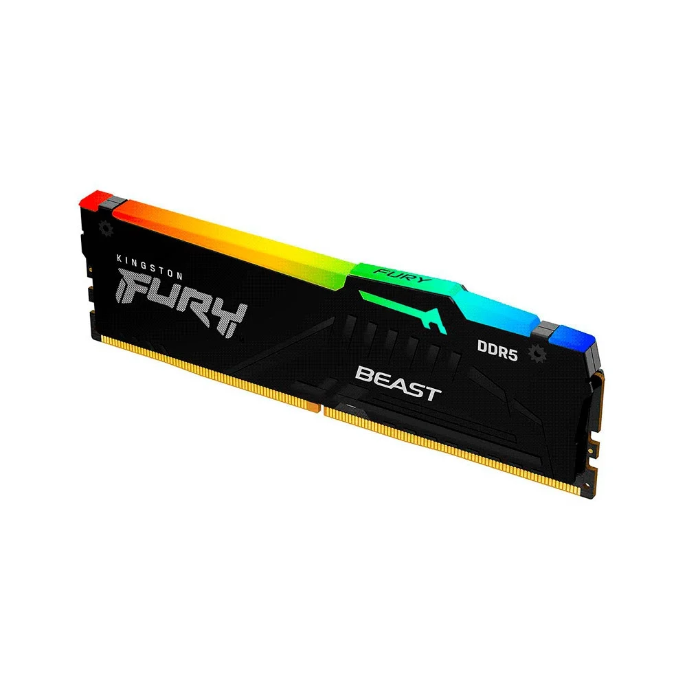 MEMORIA RAM DDR5 16GB 5600 KINGSTON FURY BEAST BK KF556C40BBA-16 RGB XMP - Vista 2