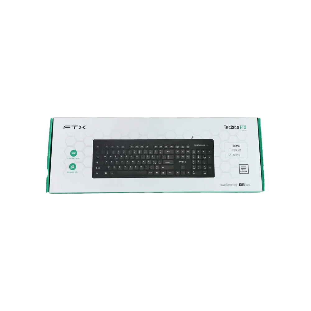 TECLADO FTX USB FTXK100E NUMERICO/INGLES/NEGRO - Vista 2