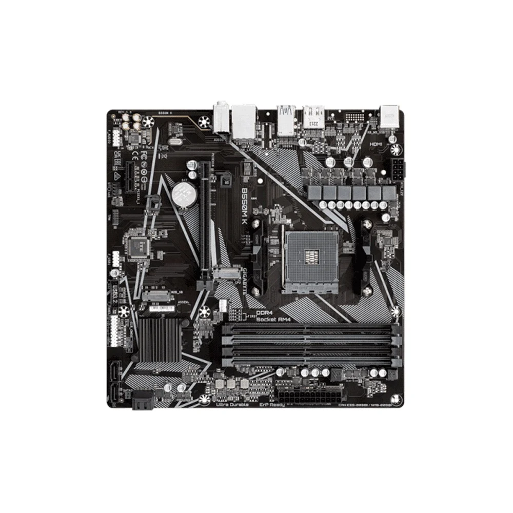 PLACA MADRE GIGABYTE AM4 B550M K S/R/HDMI/DP/2 M2/DDR4/USB3.2/MATX - Vista 4