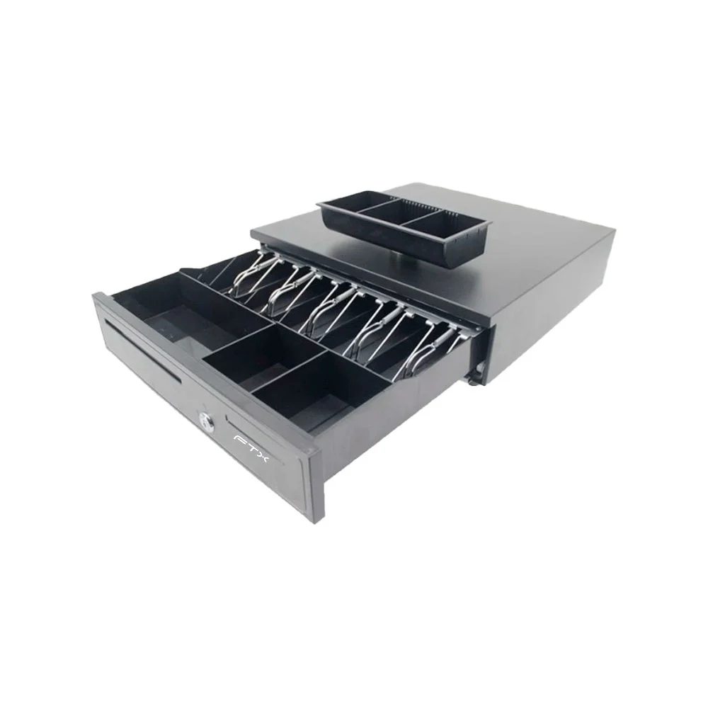 CAJA DE DINERO FTX LAS-405 ACERO RJ11/5B/5M/1R 405MM X 420MM X 100MM - Vista 3