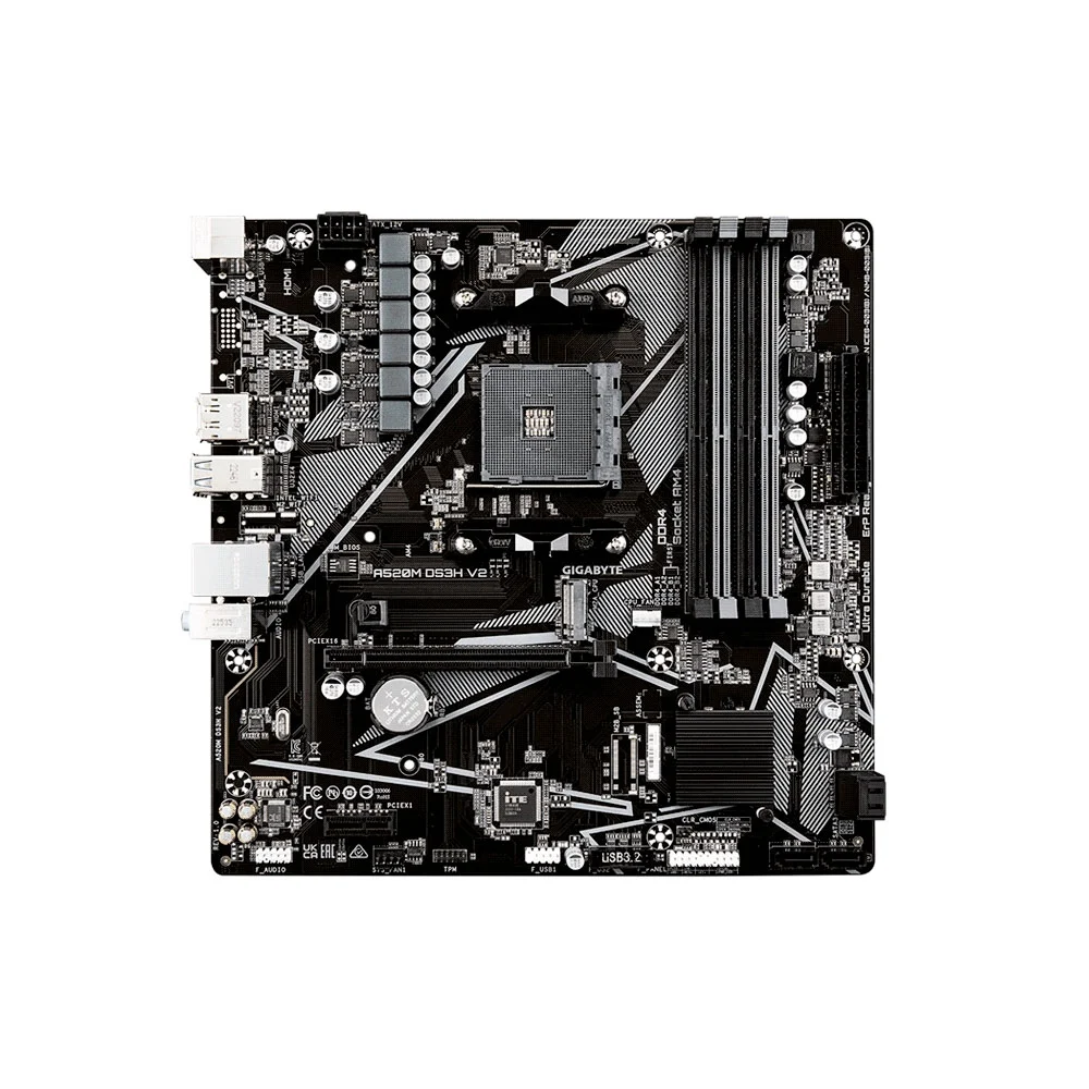 PLACA MADRE GIGABYTE AM4 A520M DS3H V2 S/R/HDMI/DP/M.2/DDR4/USB3.2/MATX - Vista 2
