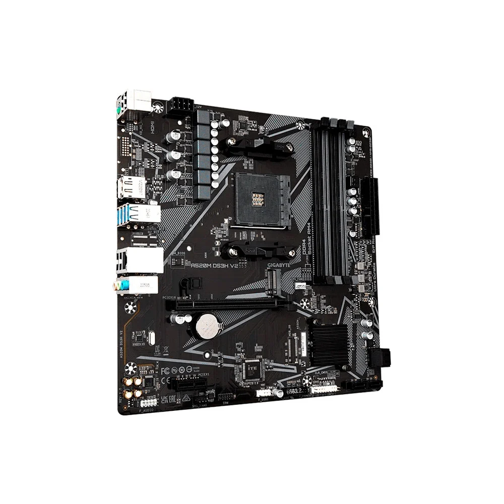 PLACA MADRE GIGABYTE AM4 A520M DS3H V2 S/R/HDMI/DP/M.2/DDR4/USB3.2/MATX - Vista 3