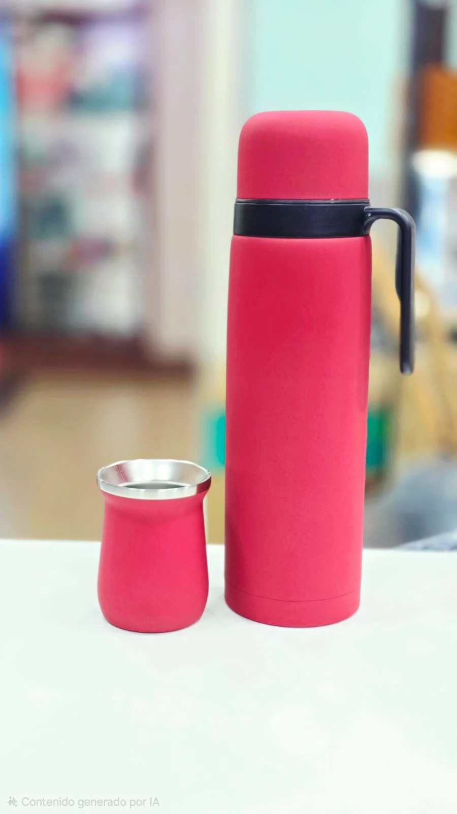 TERMO MATERO C/ GUAMPA LUO ROJO LU-4740