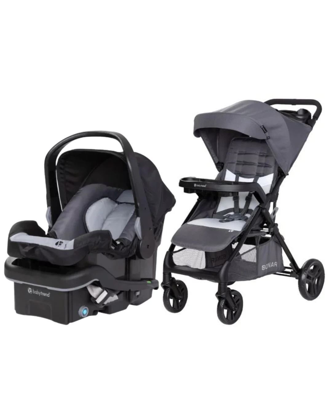 PROMO CARRITO PARA BEBÉS BABYTREND SONAR ST12F51FM GRIS + ASIENTO P/ COCHE DE AUTOS BABYTREND EZ-LIFT PLUS CS02F00A 13KG