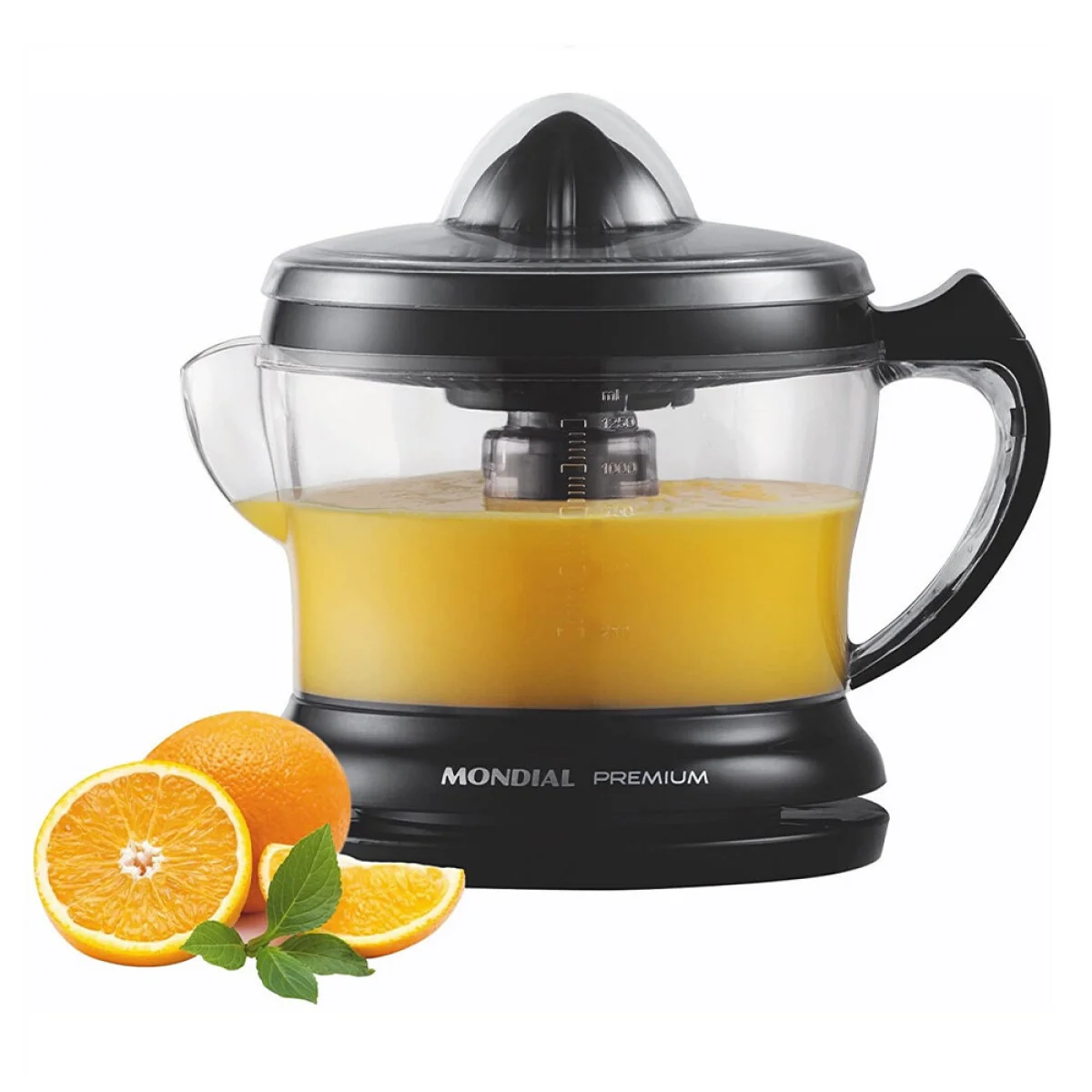 EXPRIMIDOR MONDIAL TURBO CITRUS PREMIUM NEGRO E-02 220V