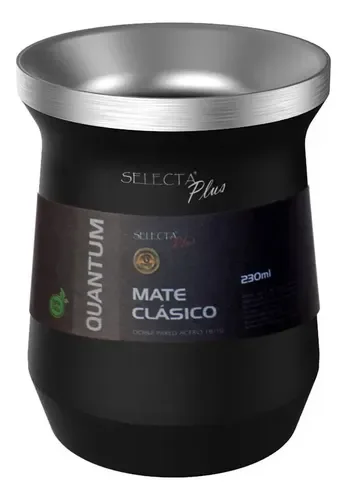 MATE SELECTA 230ML ACERO INOXIDABLE NEGRO