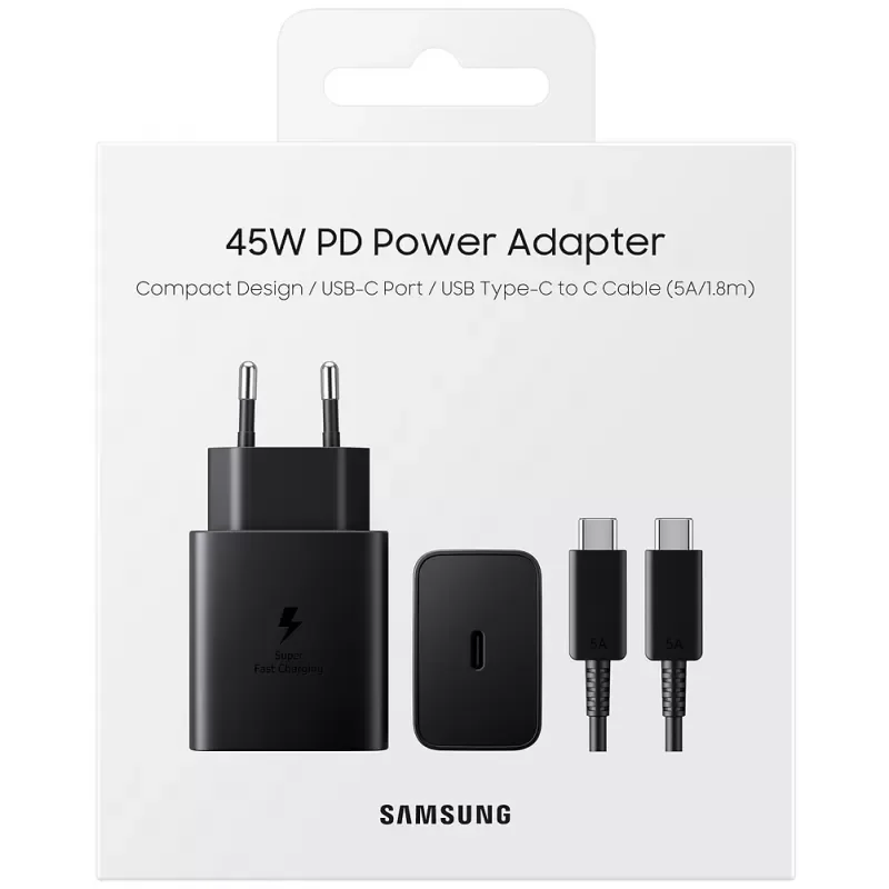 CARGADOR SAMSUNG FULL SUPERFAST 2.0 45W BLACK