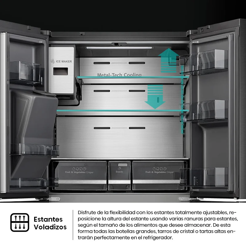 HELADERA HISENSE SIDE BY SIDE 585LTS RQ697HB - Vista 5