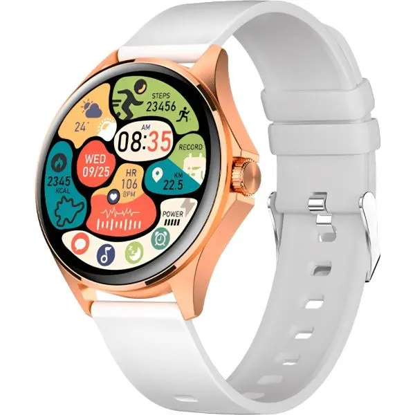 Smartwatch FTX AM12-RGW Rose Gold con correa gris de 49 mm