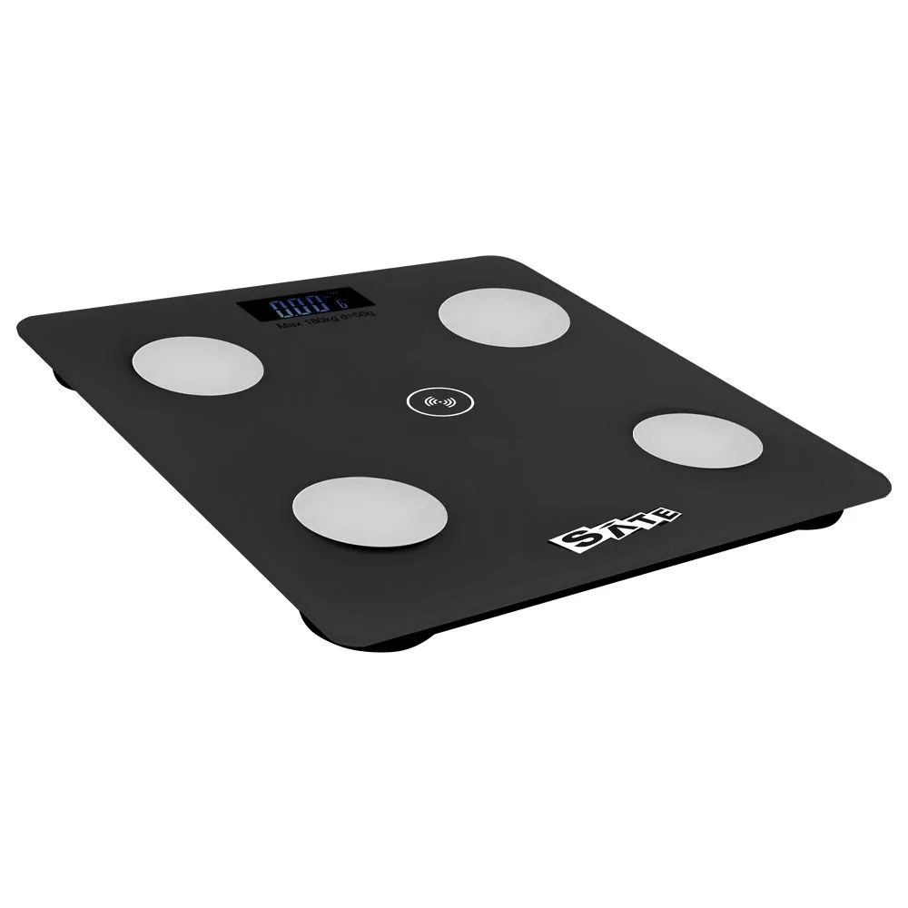 Balanza digital personal SATE A-WS8811 color negro con pantalla digital