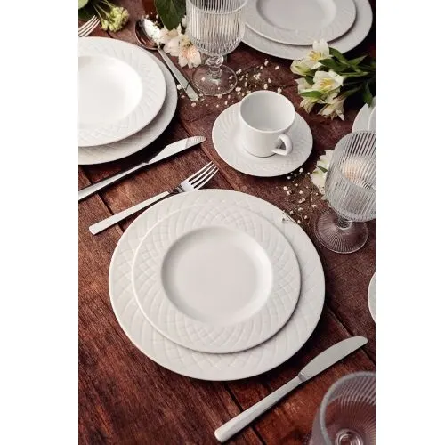 Juego de vajilla Tramontina Ingrid de porcelana blanca, 30 piezas