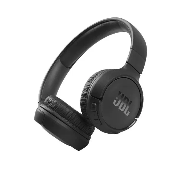 Auriculares JBL Tune 510BT negros de diadema, con copas acolchadas y logotipo JBL visible.