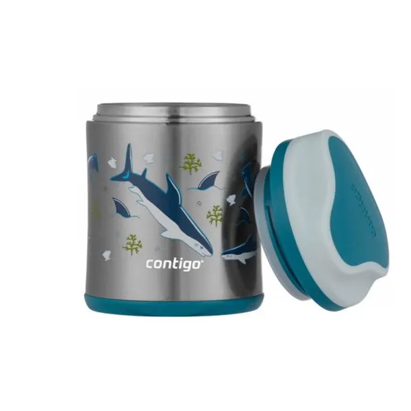 Recipiente térmico Contigo Kids Foods Autoseal con diseño de tiburones
