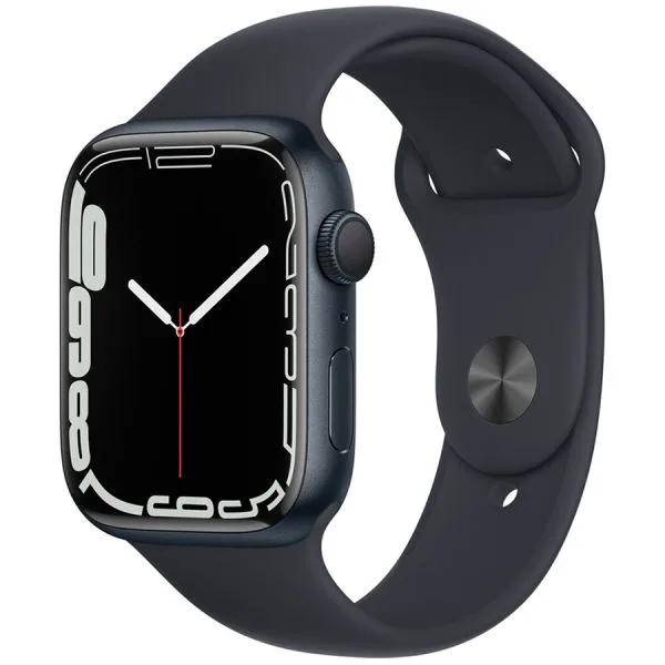 Reloj de pulsera oscuro con pantalla de agujas y correa de pasador