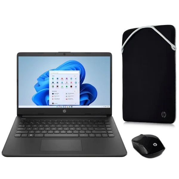 Notebook HP 14-dq0526la 4 GB 128 GB SSD Windows 11 con mouse y funda