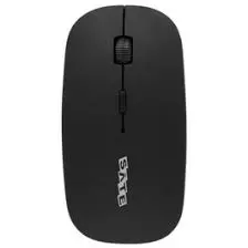 Mouse inalámbrico negro SATE A-48G con rueda central, botón de DPI y receptor nano USB.