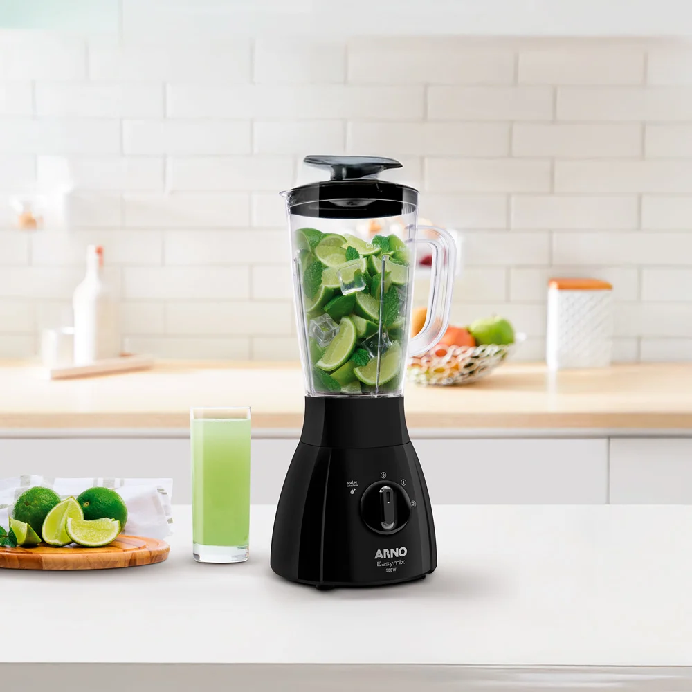 Licuadora ARNO EasyMix negra con jarra transparente graduada, selector de dos velocidades y marcas Pulse y Autoclean. - Vista 3