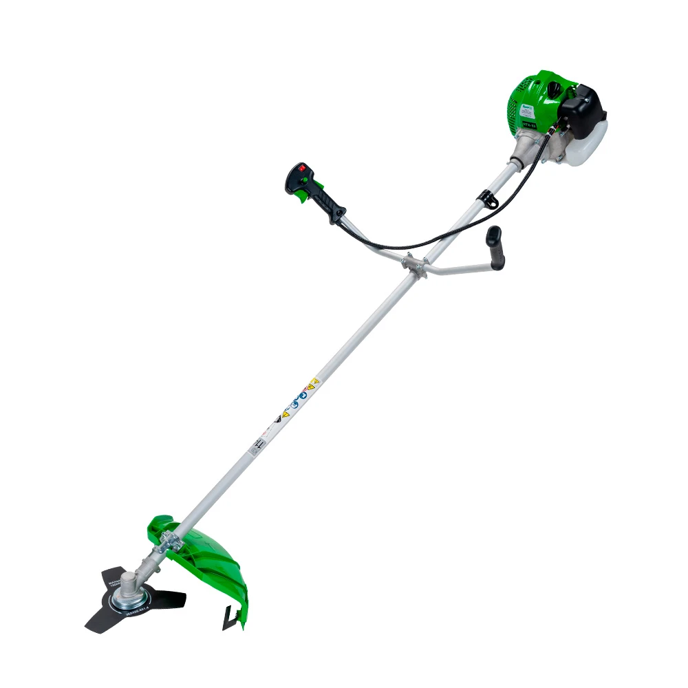 Desmalezadora Trapp RTX-33 de eje recto con manillar tipo bicicleta y cuchilla de tres puntas