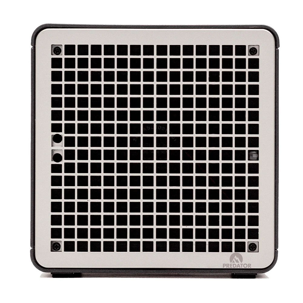 Purificador Predator S140UV negro con rejilla frontal plateada y controles laterales de encendido, ventilador y modo Away. - Vista 2
